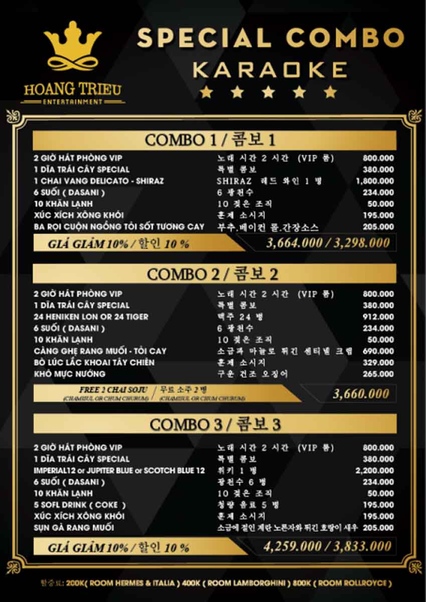 Thiết Kế In Menu Karaoke Chuyên Nghiệp