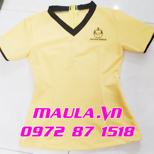 Model of professional spa uniform in Vietnam