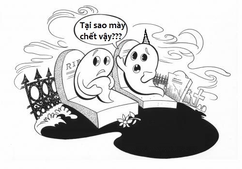 Truyen cuoi Chuyen hai con ma