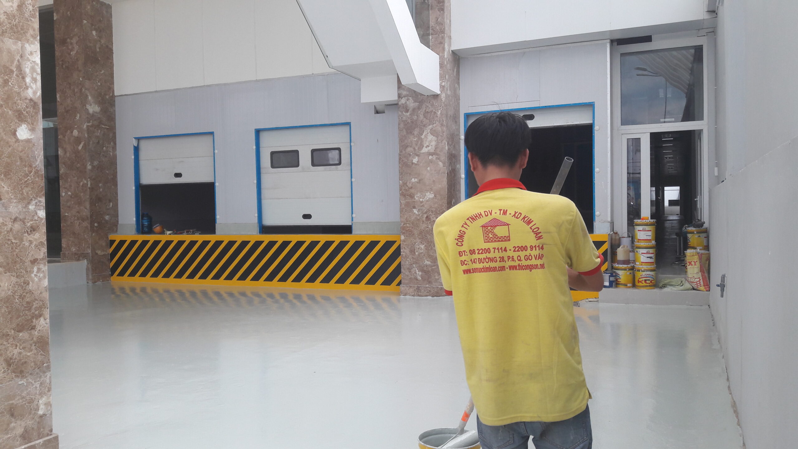 Sơn nền nhà xưởng bệnh viện trường học Gò Vấp TpHCM