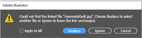 Lỗi không thấy ảnh trong file illustrator "Could not find the linker file" 2 Lỗi không thấy ảnh trong file illustrator "Could not find the linker file" 1