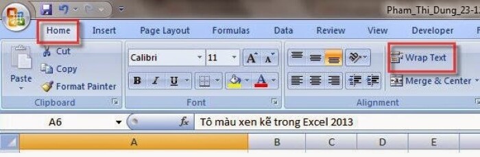 Cách ngắt dòng, xuống dòng trong Excel!