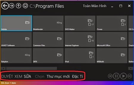 Công Cụ Duyệt File Explorer Mang Phong Cách Metro