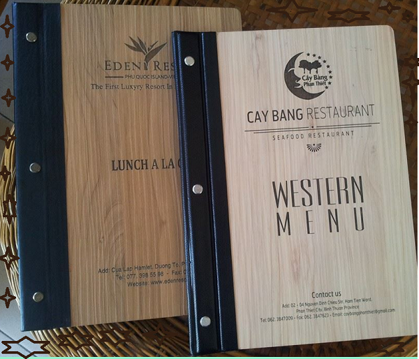 In Menu Thực đơn Trên Chất Liệu Gỗ đặc Biệt (1)