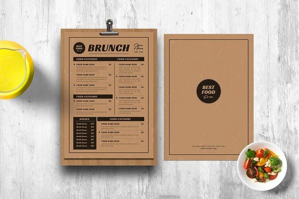 In Menu Thực đơn Trên Chất Liệu Gỗ đặc Biệt