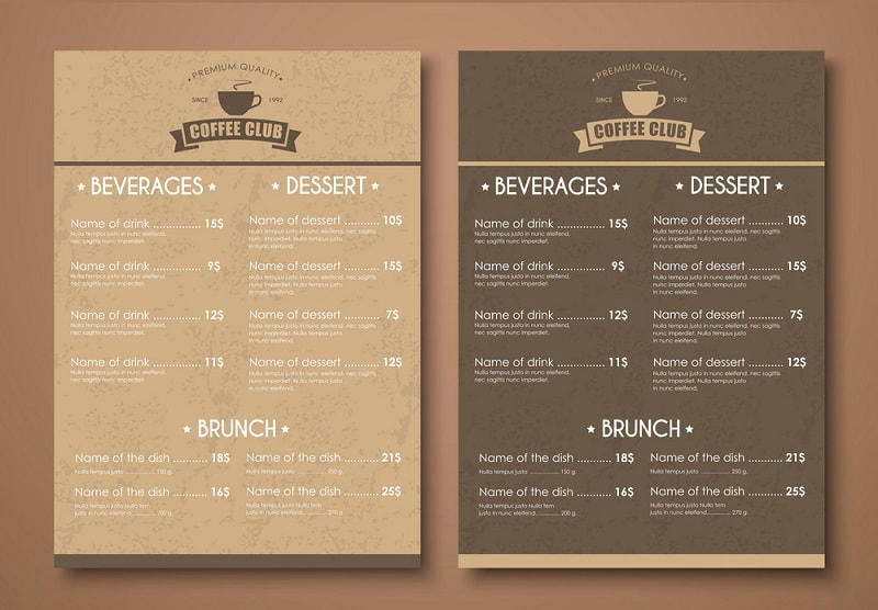 In Menu Thực đơn Trên Chất Liệu Gỗ đặc Biệt