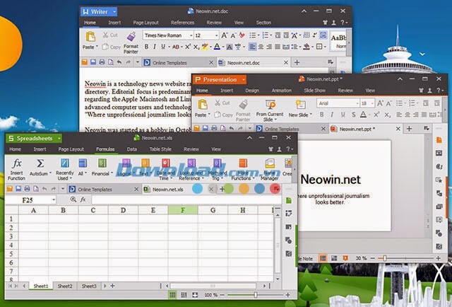 Bộ office kingsoft đa năng dành cho văn phòng