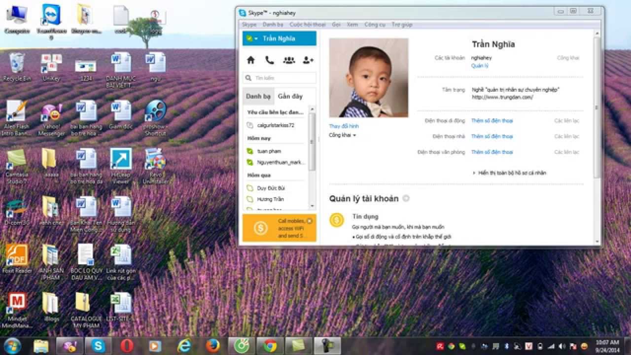 Tạo trạng thái online skype trên website