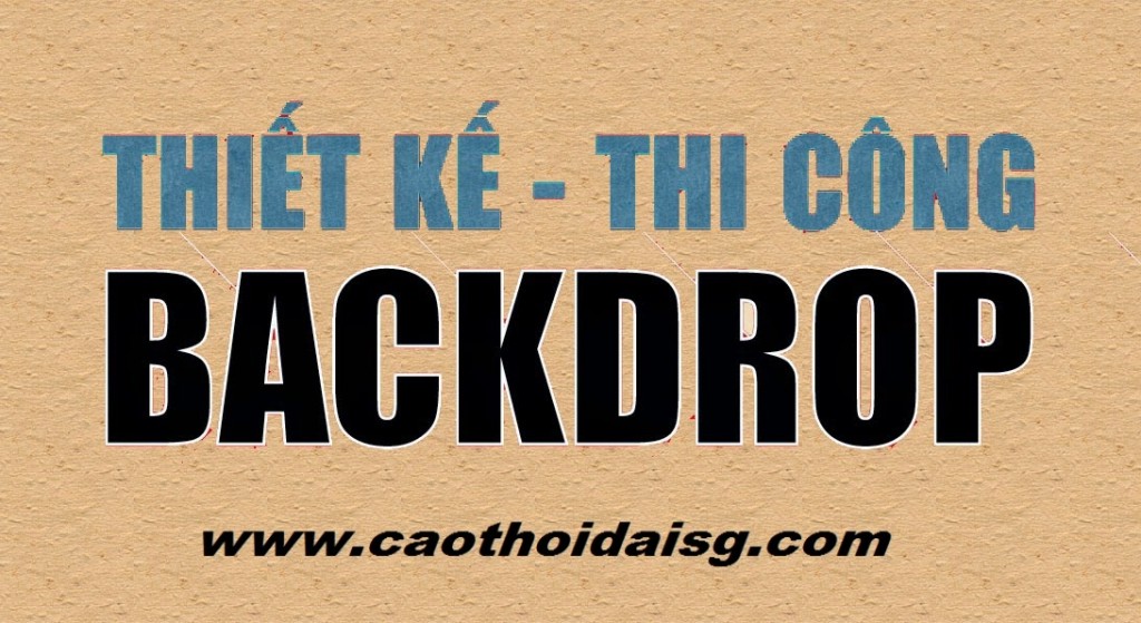 Thiet ke thi cong Backdrop in tren chat lieu