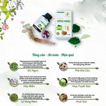 Viên Uống Tăng Cân Hướng dẫn và Đánh giá - tăng cân hồng minh