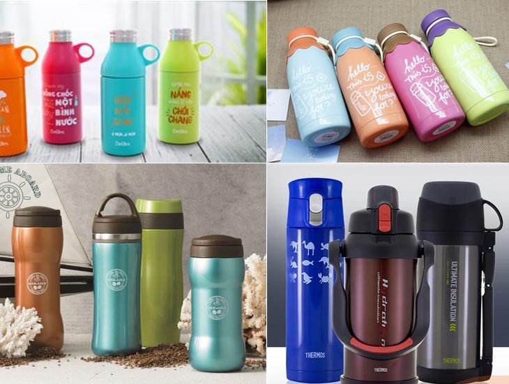 In bình nước giữ nhiệt làm quà tặng