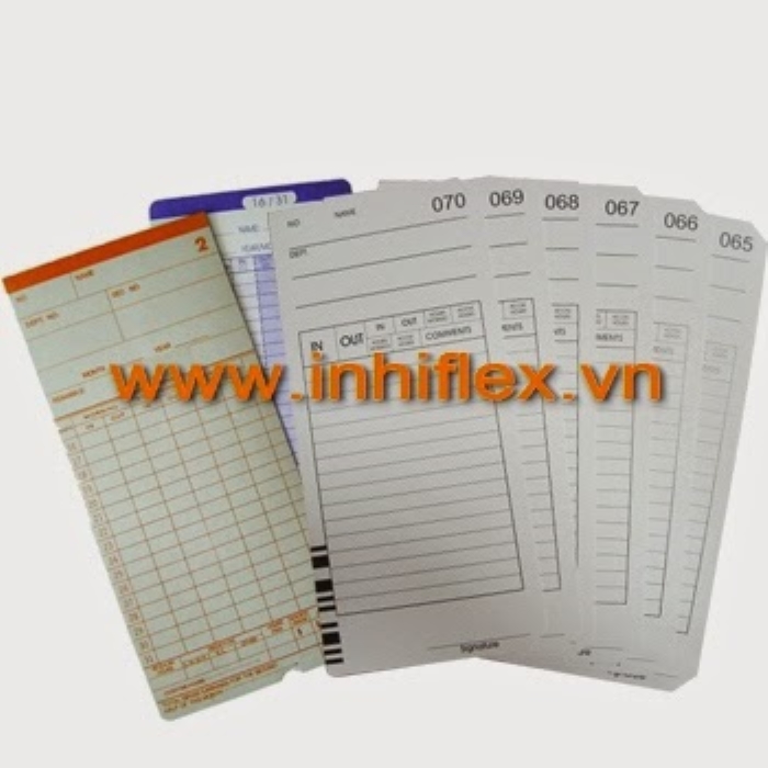 In thẻ giấy chấm công các loại chất lượng cao 2 In thẻ giấy chấm công các loại chất lượng cao